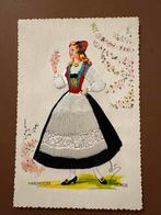 Oude ansichtkaart Noorwegen - Geborduurde kleding, Ophalen of Verzenden, 1960 tot 1980, Ongelopen, Overig Europa