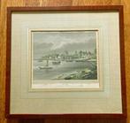 Kleine staalgravure Tiel van de Waalzijde naar G.M. Kurz, Ophalen of Verzenden