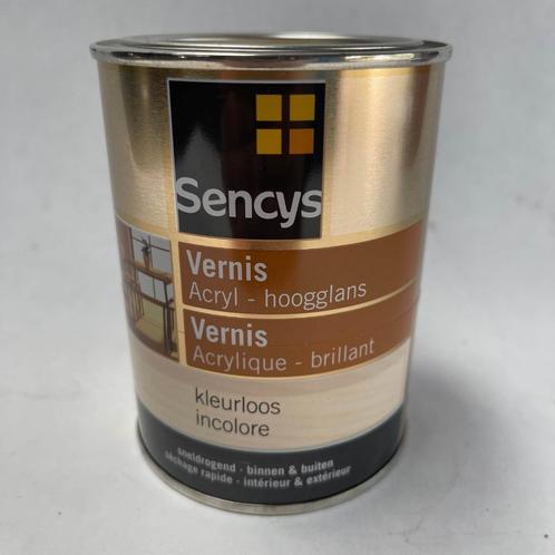 Sencys Vernis Hoogglans Binnen & Buiten Kleurloos 500ml, Doe-het-zelf en Verbouw, Verf, Beits en Lak, Nieuw, Verf, Minder dan 5 liter