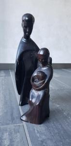 kerstgroep  van zwart ebbenhout ,32 cm hoog, Ophalen of Verzenden