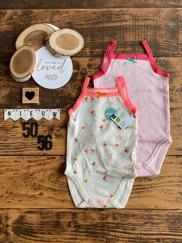 Baby meisje 2x hema spaghetti band rompers maat 50/56 beschikbaar voor biedingen
