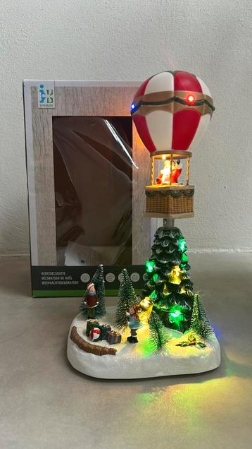 kerstdorp intratuin luchtballon met kerstman. beschikbaar voor biedingen