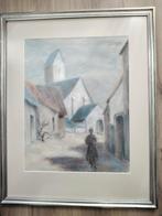 aquarel 86 x69 cm, Antiek en Kunst, Kunst | Schilderijen | Klassiek, Ophalen