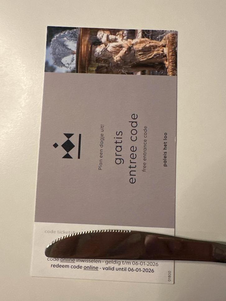 1 toeganskaartje voor Paleis het Loo a € 12,50 per stuk, Tickets en Kaartjes, Musea, Drie personen of meer, Ticket of Toegangskaart