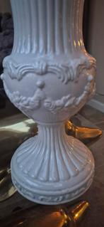 Vintage witte vaas - Aardewerk decoratie, Antiek en Kunst, Ophalen of Verzenden