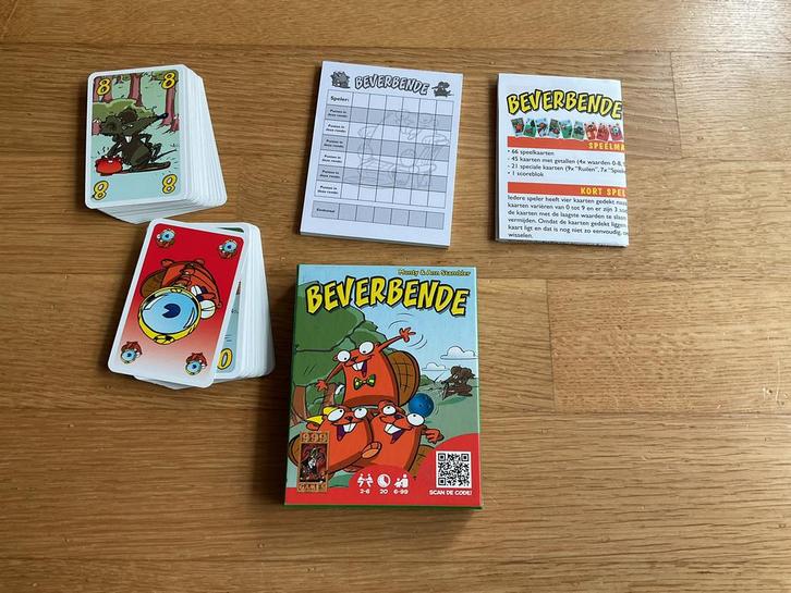 Beverbende Kaartspel - Leuk voor Jong en Oud! 999 Games., Hobby en Vrije tijd, Gezelschapsspellen | Kaartspellen, Zo goed als nieuw