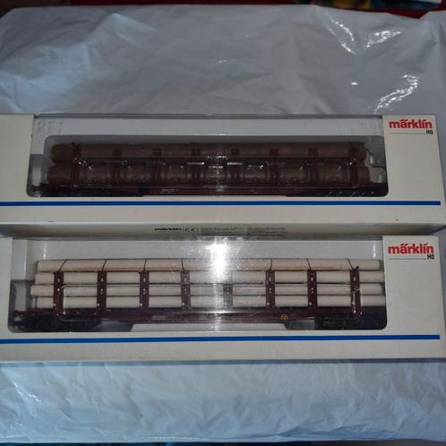 MÄRKLIN PIJP LADING WAGONS -H0-, Hobby en Vrije tijd, Modeltreinen | H0, Zo goed als nieuw, Wagon, Märklin, Ophalen of Verzenden