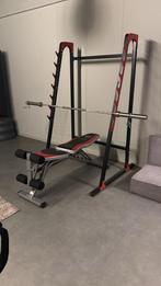 fitnessbank en squat rek, Doe-het-zelf en Verbouw, Steigers, Ophalen of Verzenden, Zo goed als nieuw, Overige typen, Minder dan 2 meter