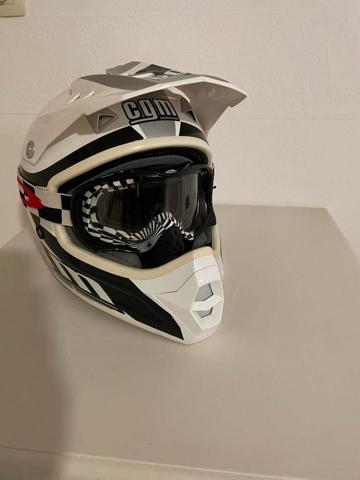 CGM Helm met Oakley Masker, Motoren, Kleding | Motorhelmen, Heren, Offroadhelm, S, Overige merken, Tweedehands, Ophalen of Verzenden