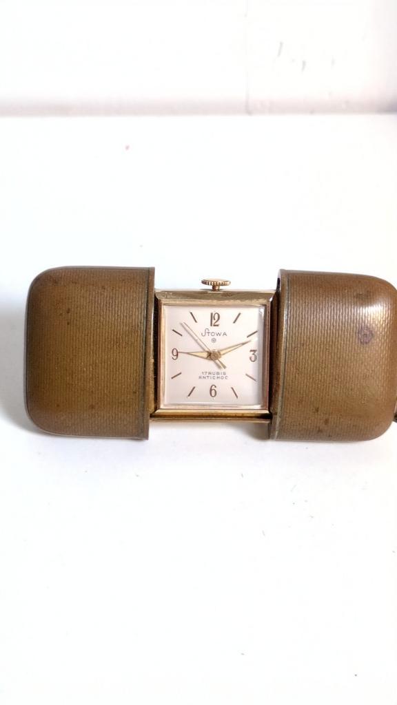 Stowa reisklokje "Ermeto" Jaren 50 zakhorloge, Antiek en Kunst, Antiek | Klokken, Ophalen of Verzenden
