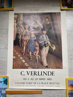Mooie poster van Parijse galerie, schilder Claude Verlinde, Ophalen of Verzenden, A1 t/m A3, Zo goed als nieuw, Rechthoekig Staand