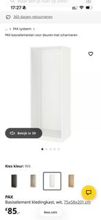 Witte Ikea Pax Kast, Ophalen, Kunststof, 100 tot 150 cm, 200 cm of meer