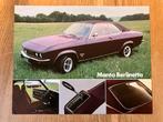 Opel Manta A Berlinetta brochure sheet 9/72, Boeken, Auto's | Folders en Tijdschriften, Ophalen of Verzenden, Zo goed als nieuw