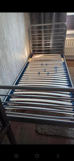 Metalen bed, Ophalen, 90 cm, Eenpersoons, Zwart