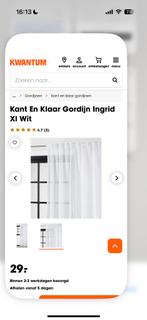 Kant en klaar gordijn Ingrid XI Wit kwantum, 100 tot 150 cm, 200 cm of meer, Wit, Nieuw