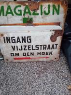Emaille bord Vijzelstraat ingang, Ophalen of Verzenden, Zo goed als nieuw, Reclamebord