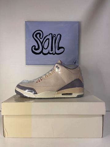 Air Jordan 3 Muslin 45.5 beschikbaar voor biedingen