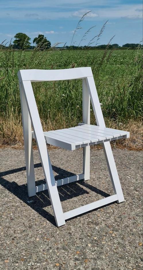 Klapstoel AldoJacober., Huis en Inrichting, Stoelen, Gebruikt, Eén, Wit, Ophalen