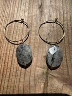 Gold filled 14k oorring facet geslepen toermalijn in quarts, Sieraden, Tassen en Uiterlijk, Oorbellen, Hangers, Ophalen of Verzenden