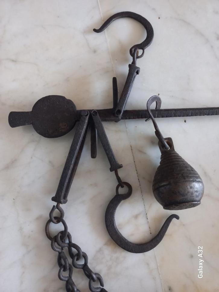 Antieke balans weegschaal / stok weegschaal, Antiek en Kunst, Antiek | Koper en Brons, Brons, Ophalen of Verzenden