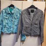 2 jasjes maat 38 kleur antraciet en groen met bloemen, Maat 38/40 (M), Ophalen of Verzenden, Gedragen, Groen