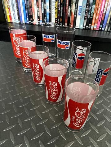 Pepsi + Coca Cola glazen - nieuwstaat!