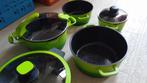 8 delige nieuwe, gietaluminium Pannenset € 30.-, Huis en Inrichting, Keuken | Potten en Pannen, Inductieplaat, Pannenset, Ophalen of Verzenden