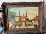 schilderij Waterpoort Sneek, Antiek en Kunst, Kunst | Schilderijen | Klassiek, Ophalen