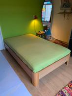 Bed 120x200 + accessoires, Ophalen, Gebruikt, Bruin, Twijfelaar