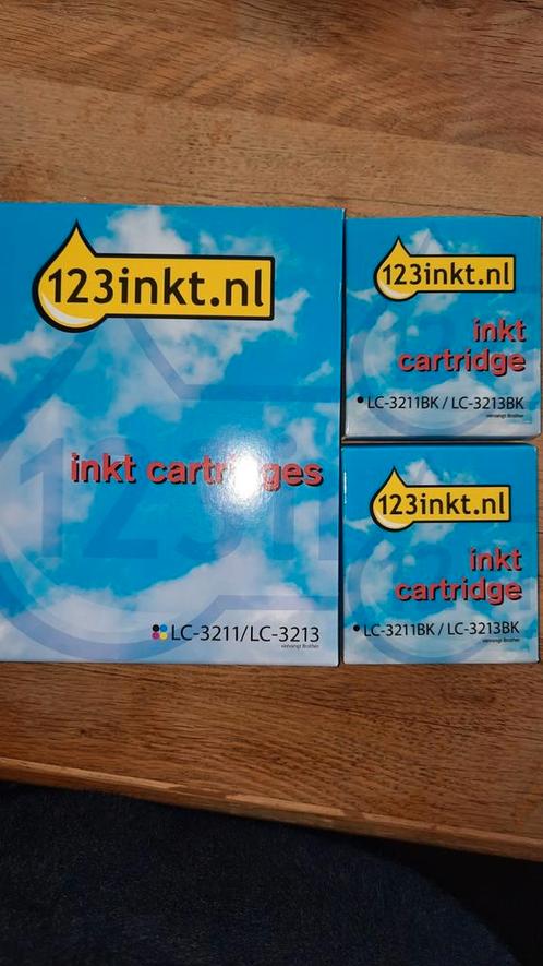 Bieden vanaf €20, 123inkt cartridges LC-3211BK LC-3213BK, Computers en Software, Printerbenodigdheden, Nieuw, Ophalen of Verzenden