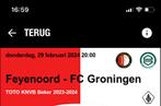 Te koop Feyenoord-FC Groningen Halve Finale KNVB beker 2024, Tickets en Kaartjes
