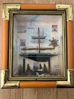 Diorama wandkastje maritiem schip scheepsvaart zeilboot, Verzamelen, Scheepvaart, Ophalen of Verzenden, Gebruikt, Zeilboot, Schaalmodel