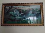 schilderij met verlichting waterval en Koekkoeks geluid, Verzenden, Zo goed als nieuw, Schilderij, 75 cm of meer