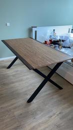 Handgemaakte eettafel 164x83x74, Ophalen, 200 cm of meer, 50 tot 100 cm, Zo goed als nieuw
