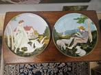 2 borden van Schutz Blansko (1849-1909) majolica keramiek, Ophalen