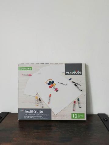 Crelando set van 10 textielstiften nieuw beschikbaar voor biedingen