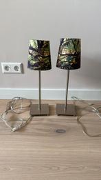 2 ikea staande lampjes met bos takken zilver, Huis en Inrichting, Lampen | Tafellampen, Ophalen, Gebruikt, Metaal, Minder dan 50 cm