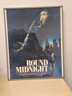 Een poster v.d. film "Round Midnight" uit 1986, Met lijst, Ophalen of Verzenden, A1 t/m A3, Film en Tv