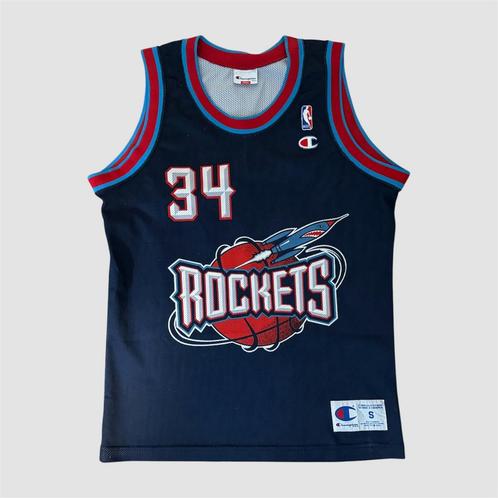 NBA 90s Hakeem Olajuwon Rockets jersey maat S M basketball, Sport en Fitness, Basketbal, Gebruikt, Kleding, Ophalen of Verzenden