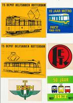 ROTTERDAM STICKERS RTM TS DEPOT DELFSHAVEN RET METRO TRAM, Ophalen of Verzenden, Zo goed als nieuw, Tram, Kaart of Prent