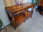 Antieke Engelse sidetable, wandtafel, wandconsole met ledere, Ophalen of Verzenden
