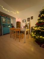 Mooie industriele vintage tafel, Huis en Inrichting, Tafels | Eettafels, Ophalen, Gebruikt, 100 tot 150 cm, 50 tot 100 cm