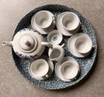 Vintage theeserviesje met blauw bloemenpatroon, Ophalen of Verzenden, Zo goed als nieuw
