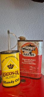 Automobilia blikjes kroon olie en akema reparatie hars, Verzamelen, Blikken, Ophalen of Verzenden, Gebruikt, Overige