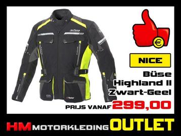 Textiel motorjas Buse Highland II All-Season - Zwart-Geel beschikbaar voor biedingen