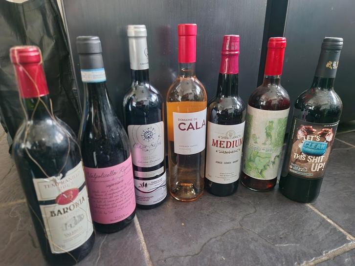 Collectie diverse wijnen, Verzamelen, Wijnen, Zo goed als nieuw, Rode wijn, Overige gebieden, Vol, Ophalen of Verzenden