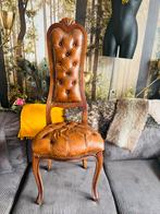 Antieke lederen stoel, Huis en Inrichting, Stoelen, Ophalen, Gebruikt, Antieke, Leder