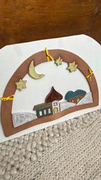 Terracotta keramiek winterlandschap muurhanger raamhanger, Ophalen of Verzenden, Nieuw