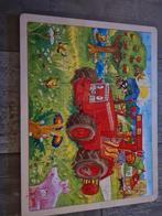 Goki houtenpuzzel tractor, Ophalen of Verzenden, 10 tot 50 stukjes, Van hout