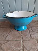 Leuke brocante emaille blauwe schaal, Antiek en Kunst, Ophalen of Verzenden